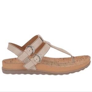 Born Reta ankle straps sandals leather flats thong flip flop shoes sz 8M